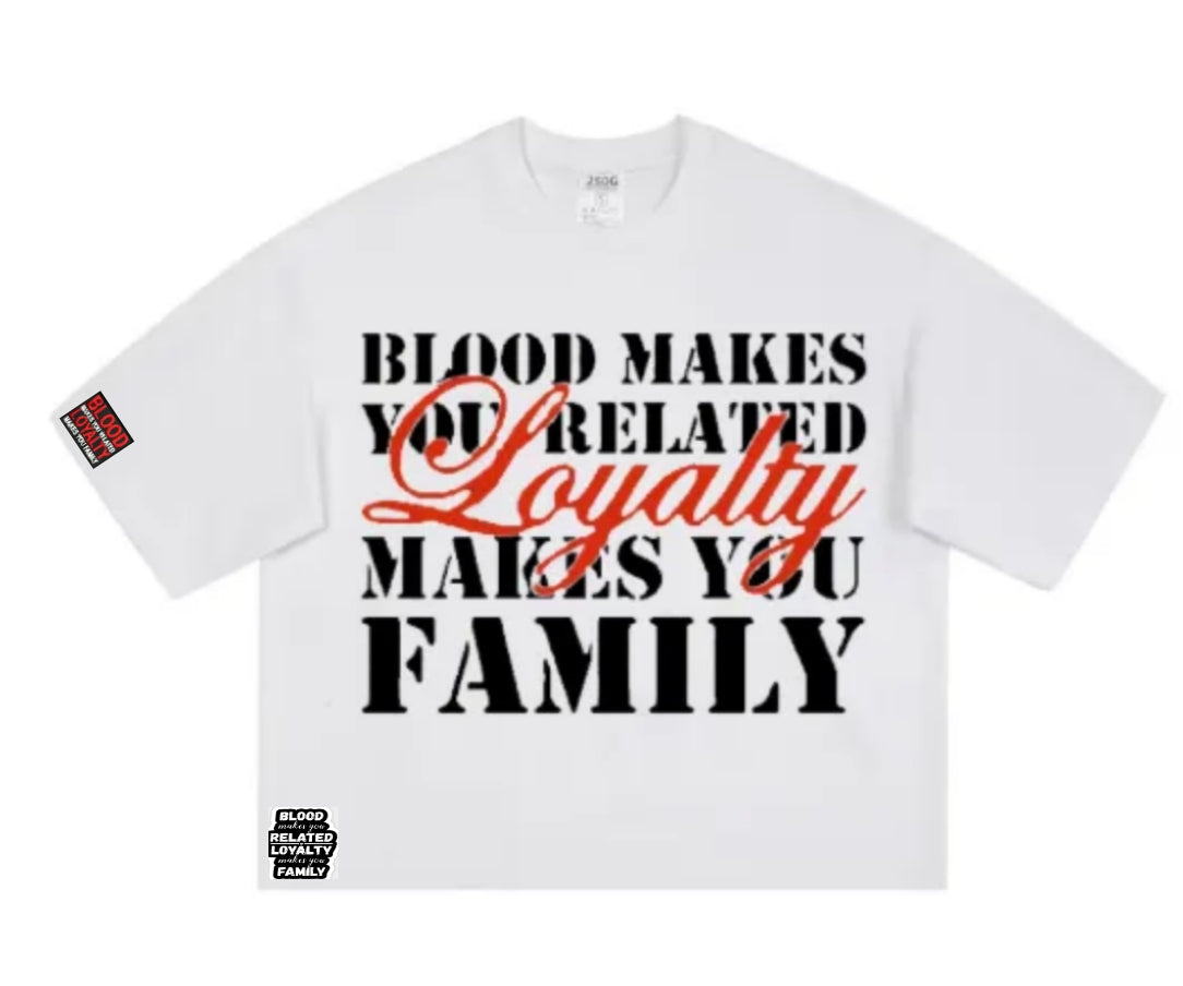 White B.M.Y.R  L.M.Y.F Short Sleeve Tee