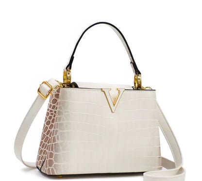 Vermira Leather V Shape   Monogram  Purse